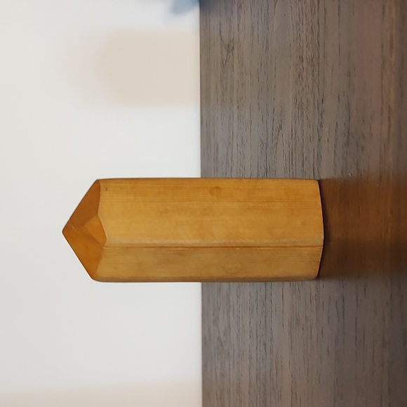 Carved Wooden Crystal Secret Compartment Trinket Box - Picture 2 of 12